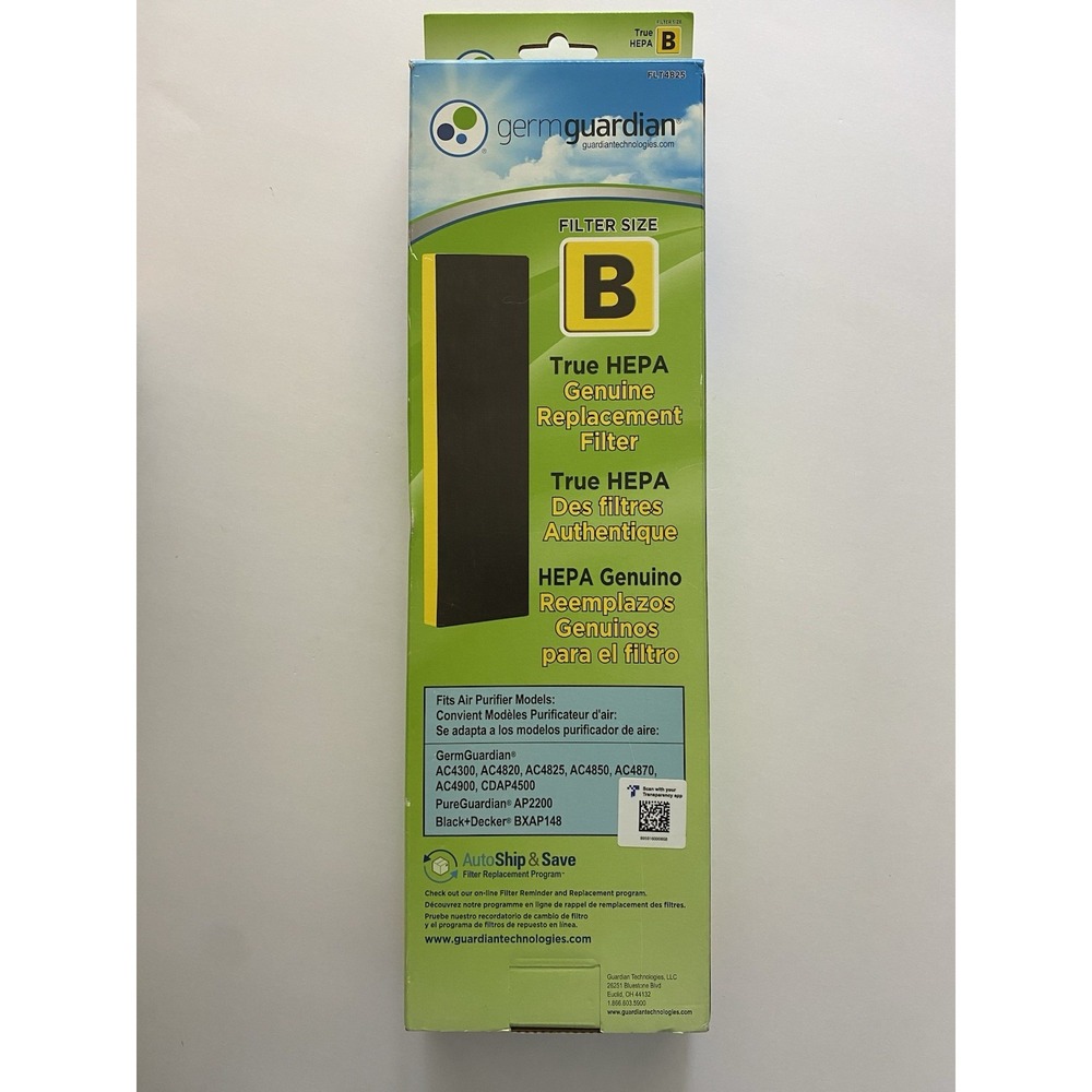 GermGuardian Filter B HEPA Genuine Air Purifier Replacement Filter FLT4825